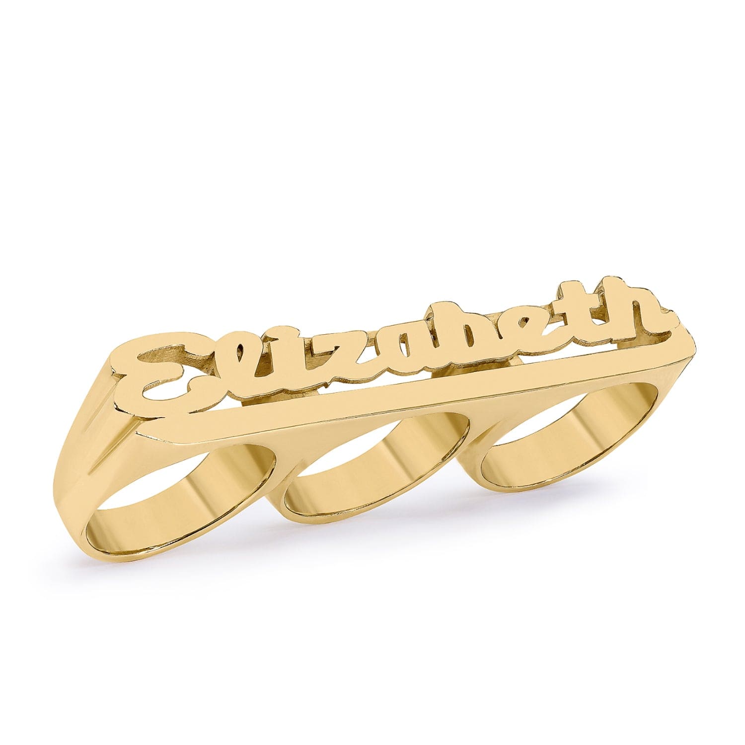 14kt Gold Monogram Ring, Custom Script Ring