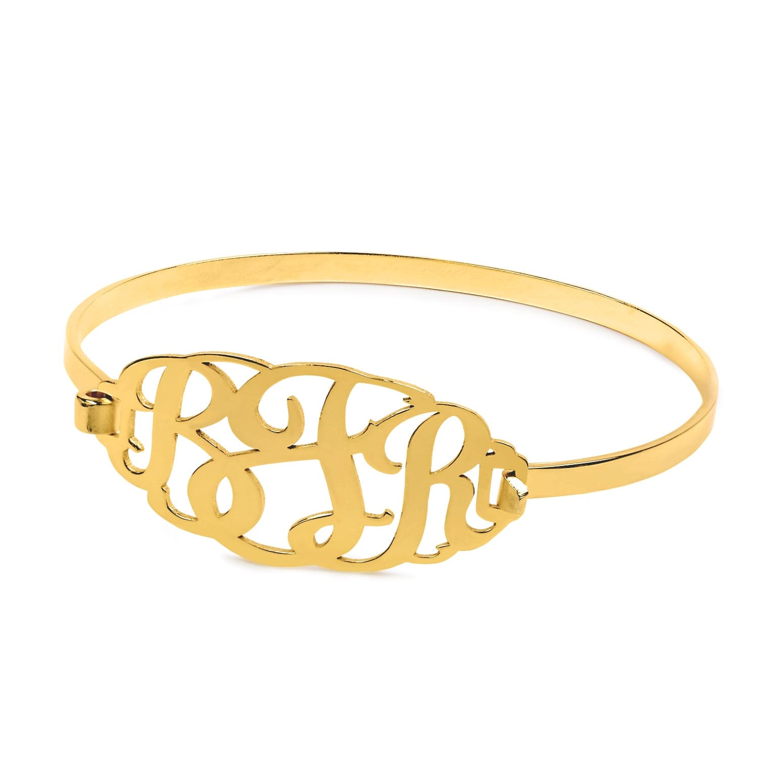 monogram bracelet rose gold