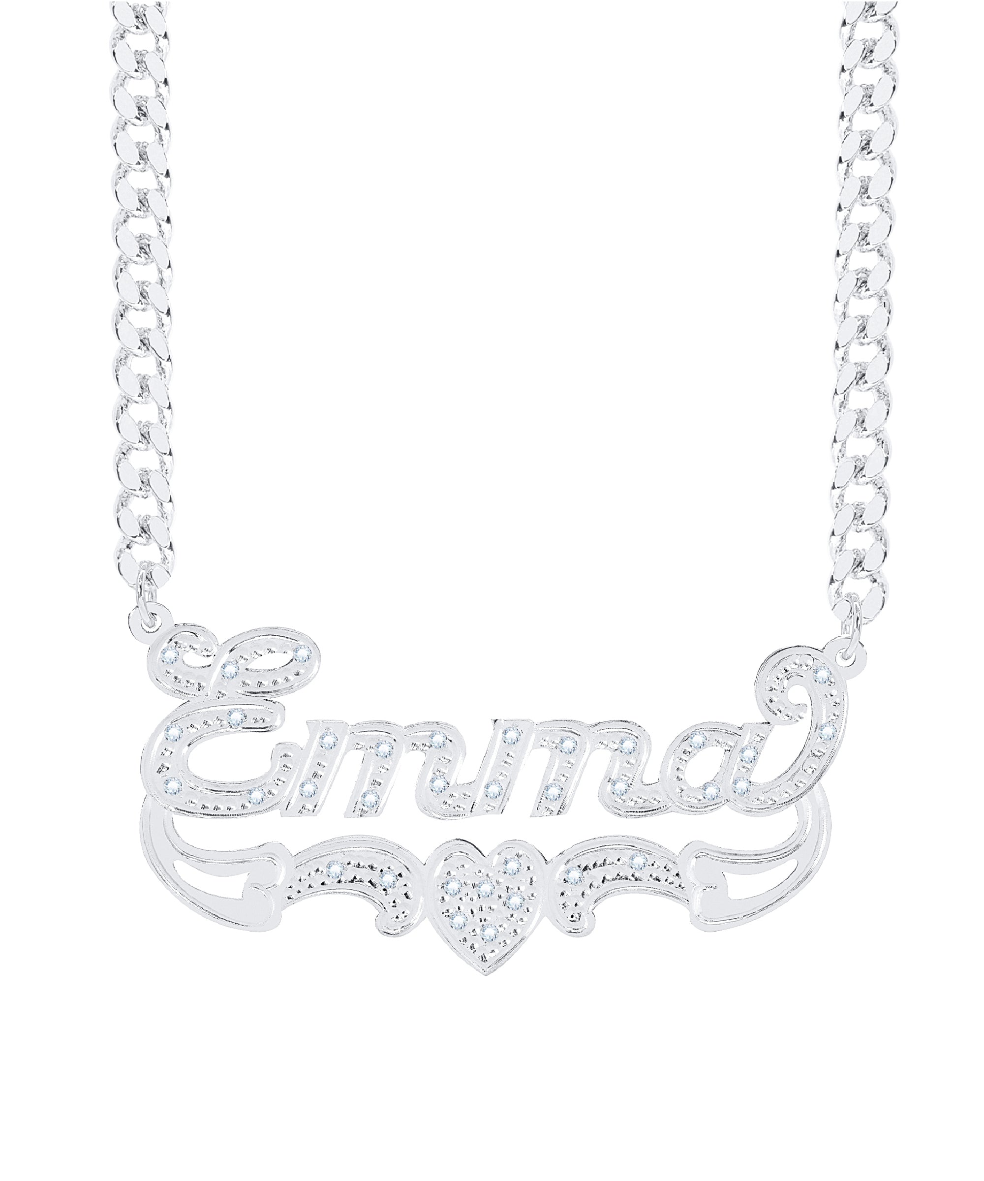 Diamond Custom Name Necklace "Emma"