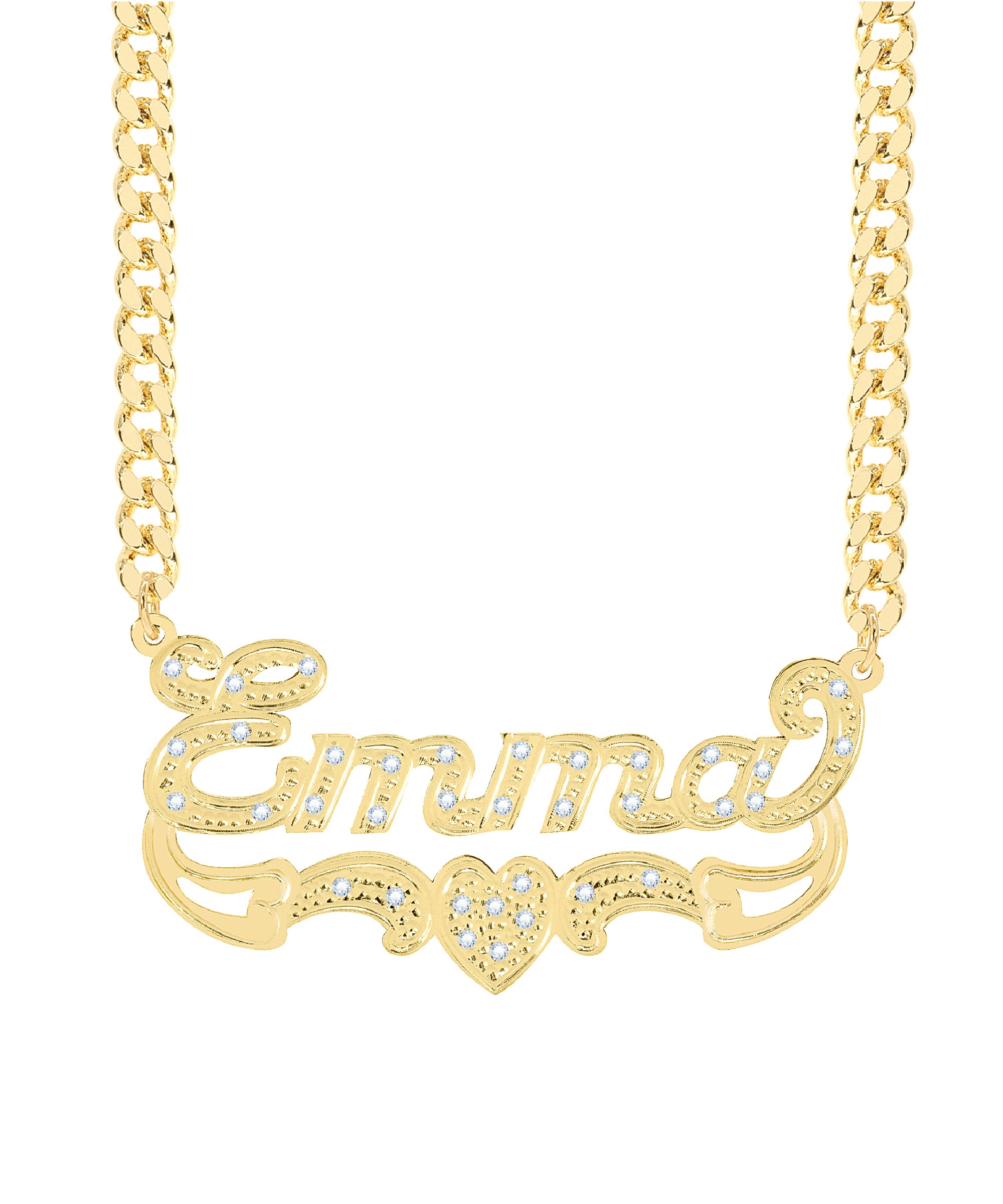 Diamond Custom Name Necklace "Emma"