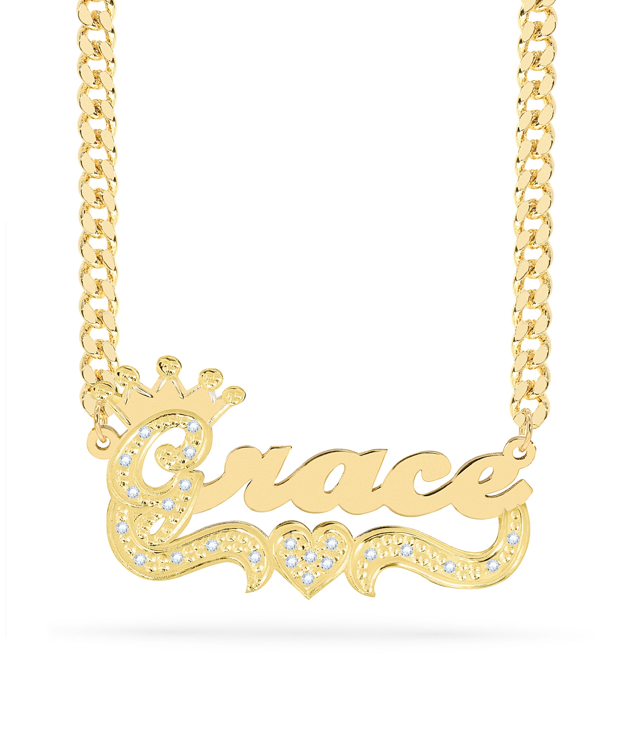 Diamonds Custom Name Necklace "Grace"