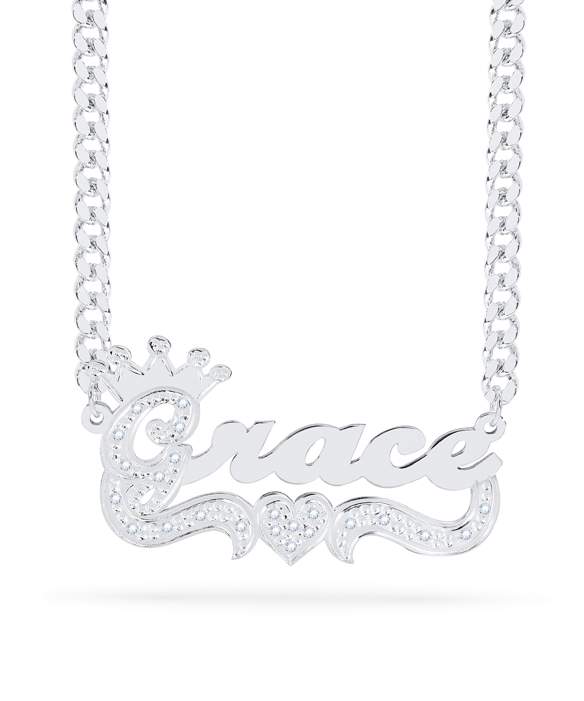 Diamonds Custom Name Necklace "Grace"