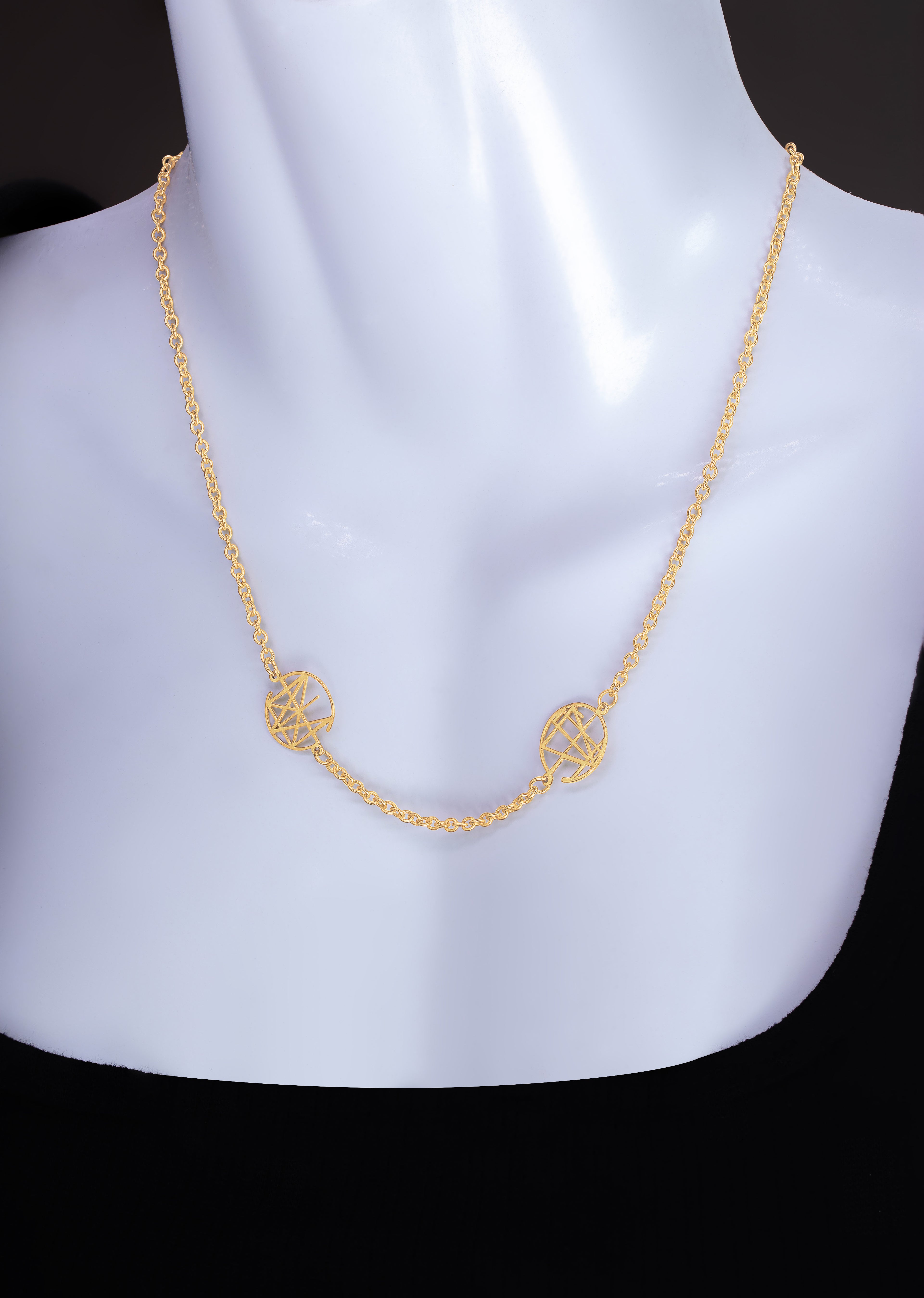 Personalized Multi-Disc Monogram Necklace