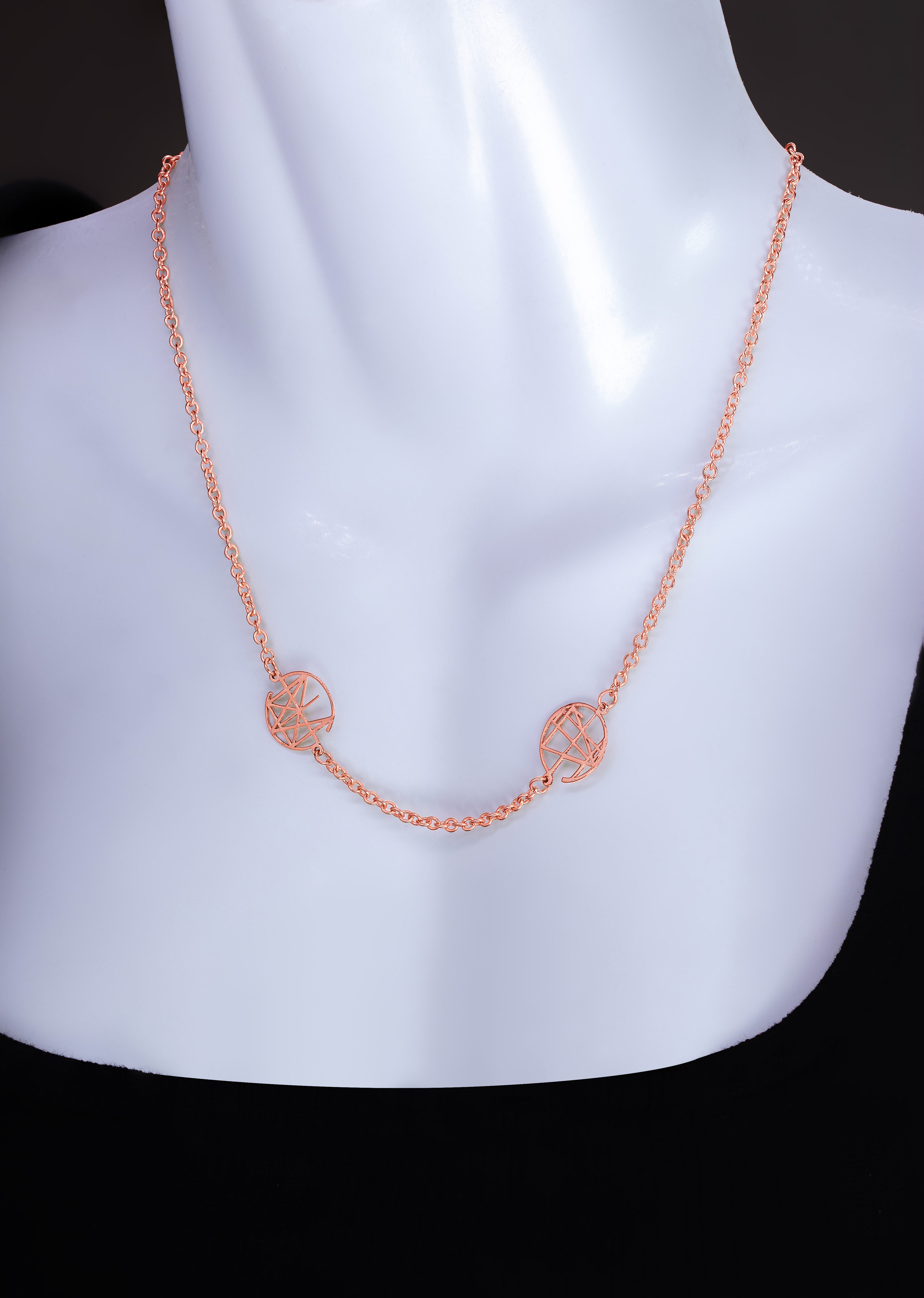 Personalized Multi-Disc Monogram Necklace