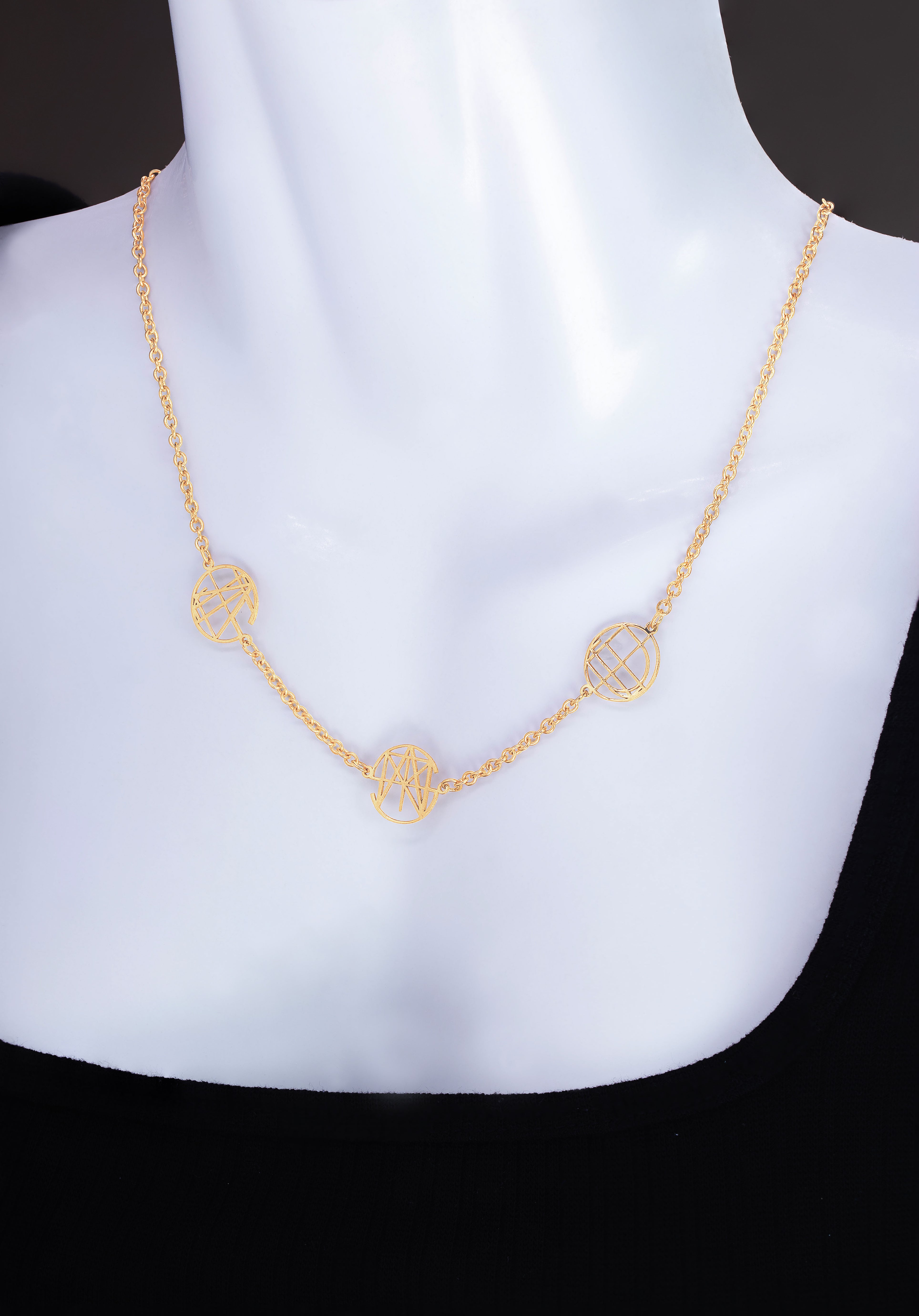 Personalized Multi-Disc Monogram Necklace