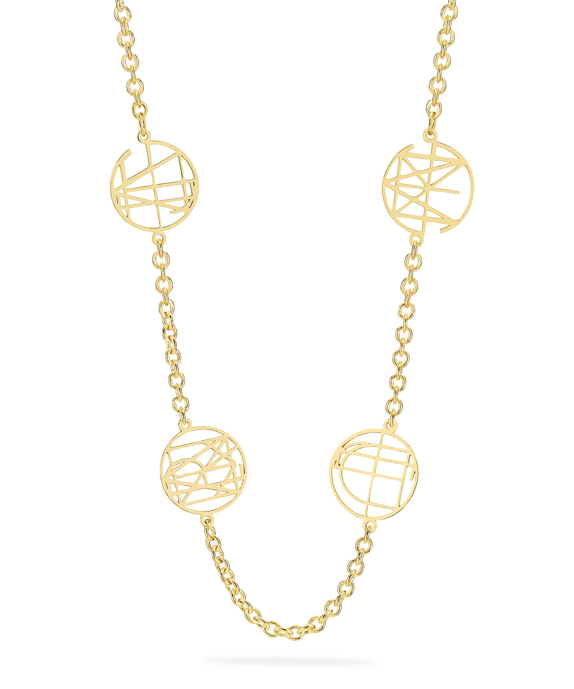 Personalized Multi-Disc Monogram Necklace