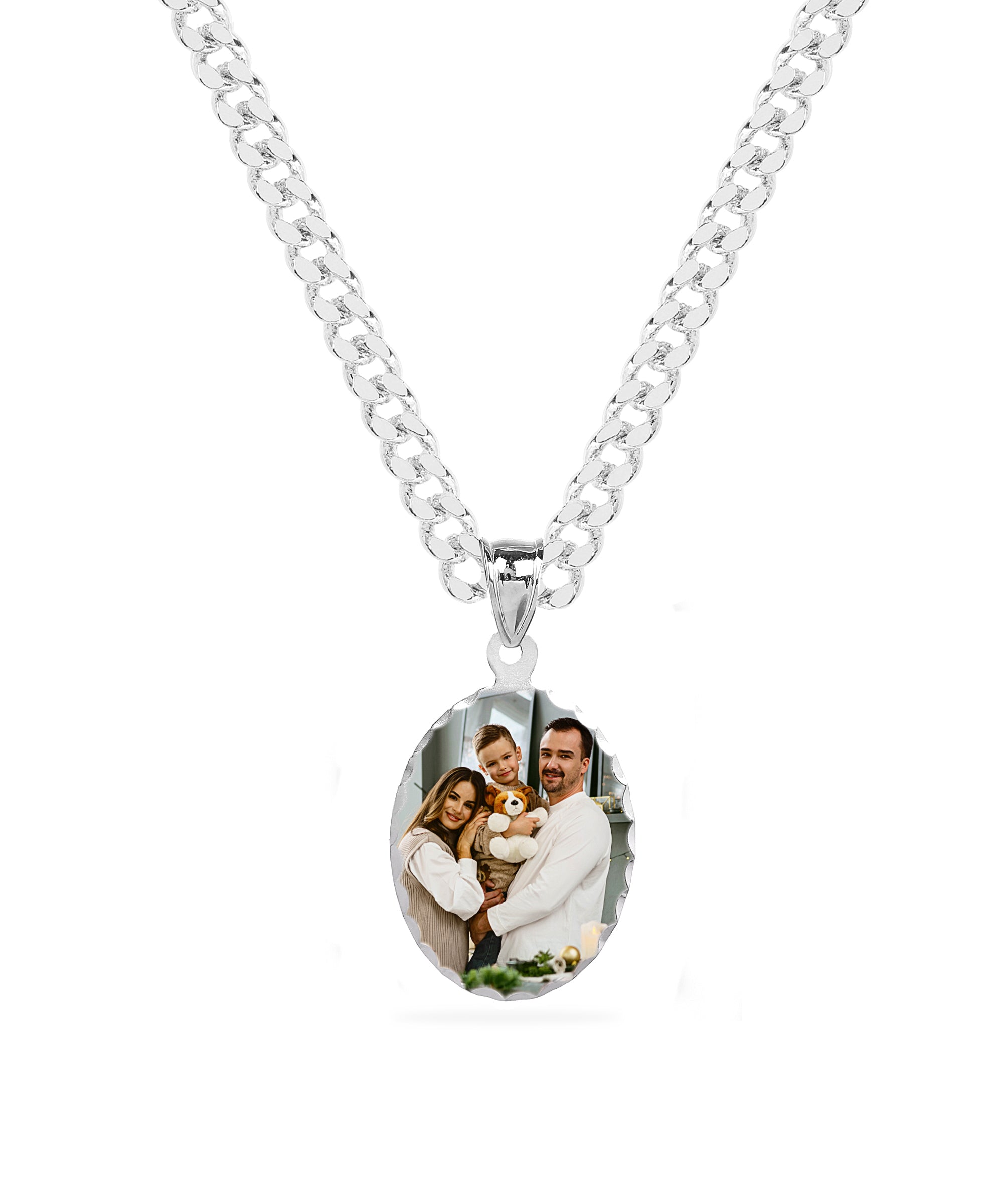 Medium Oval Shaped Photo Pendant