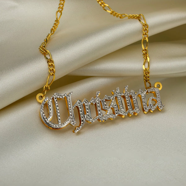 Buy Custom Name Necklace with Heart 18K Gold-Plate Double Plated Name  Necklace Personalized Nameplate Necklace Jewelry Gift for Women Girls  Online at desertcartINDIA