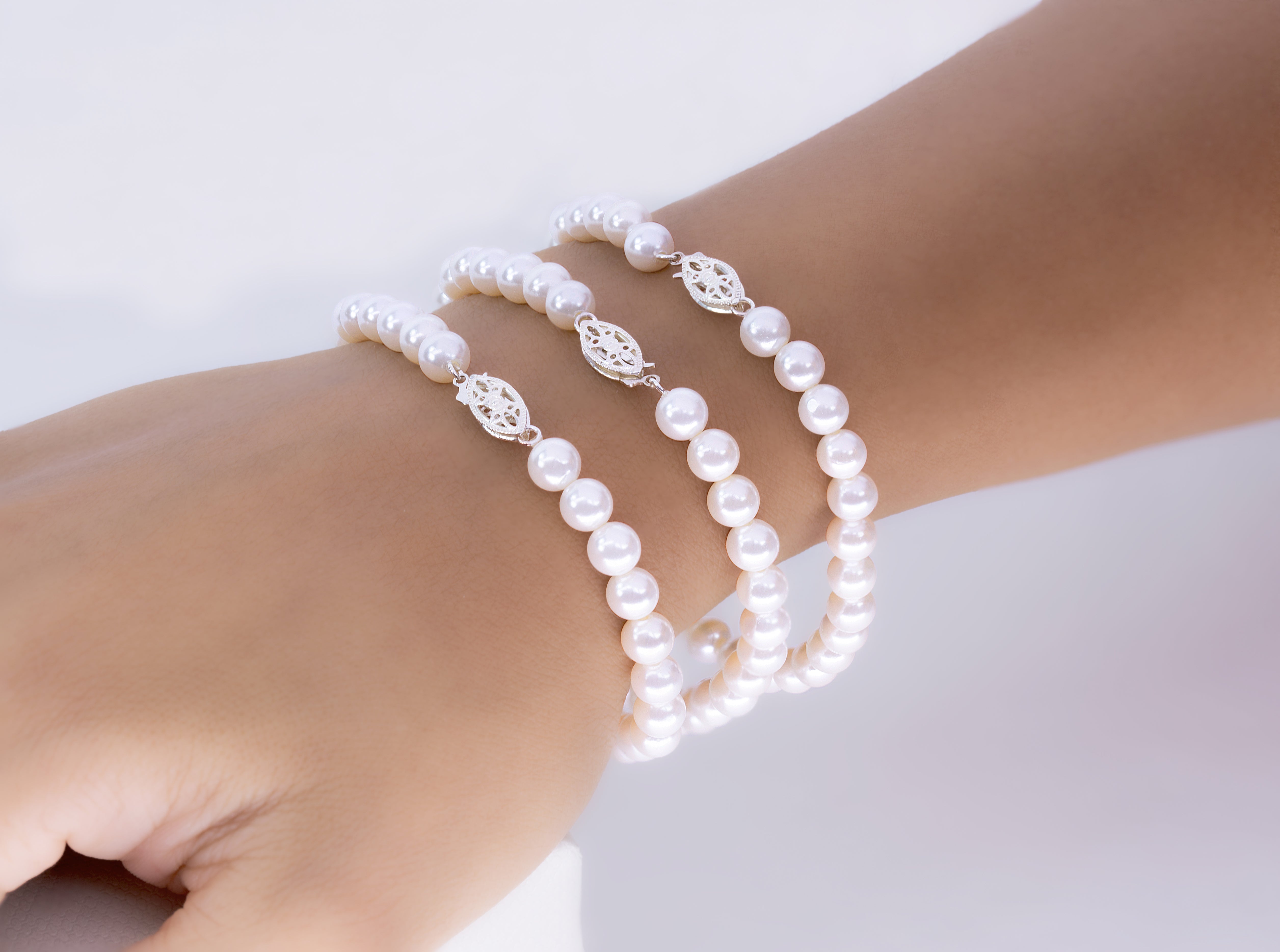 3 Pearl Bracelets Set
