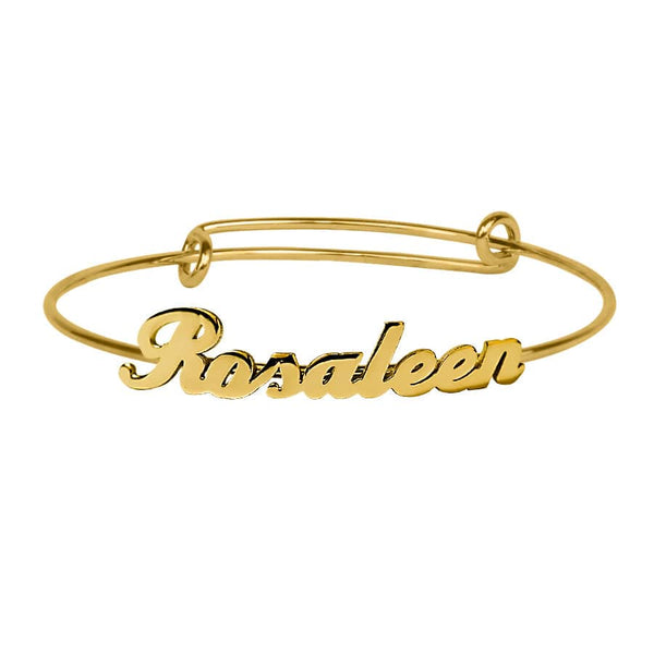 Paperclip Gold Plated Name Bracelet for Her - Talisa