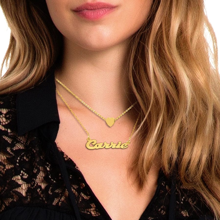 Carrie Necklace with Layered Heart Charm