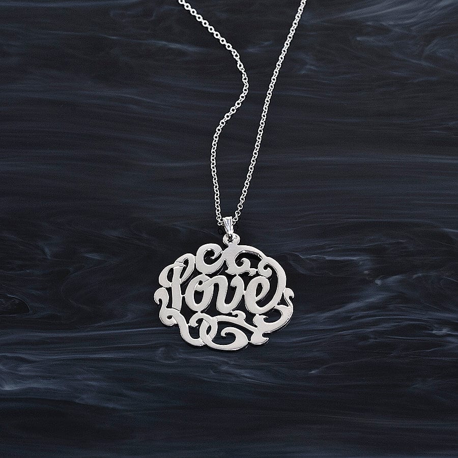 Scripted Name Necklace "Faith" "Hope" "Love" "Mom"