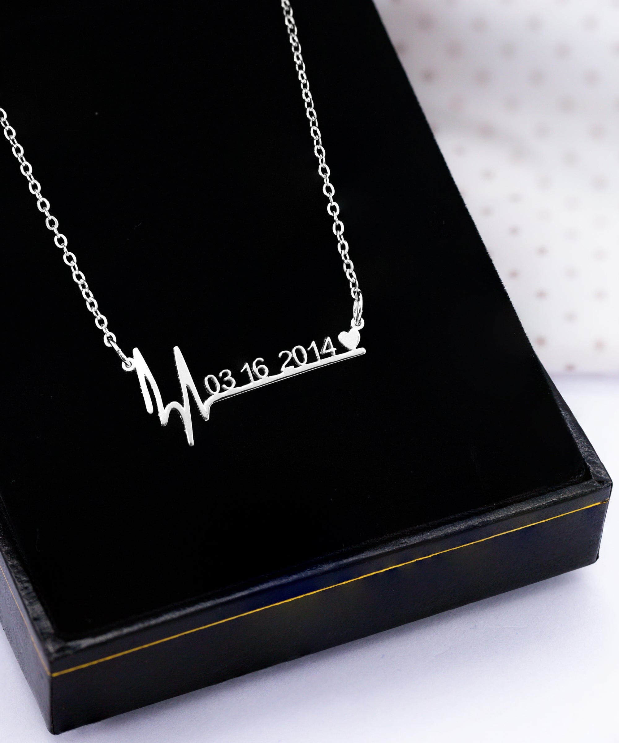 Special Date Heart Beat Necklace