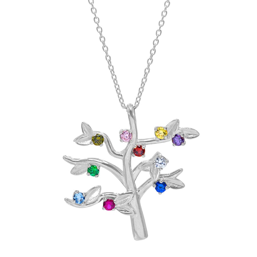 Style3 / Sterling Silver Family Birthstones Pendant