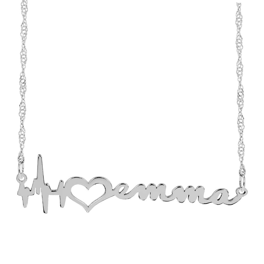 Heartbeat Love Name Necklace